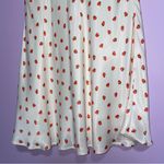 ZARA NEW Strawberry Print Mini Dress Women Size L Satin Babydoll Soft Girl Flirt Photo 3
