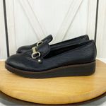 ALDO  Yolanda Wedge Heel Slip On Loafer Shoes‎ Black 9 Preppy Classic Photo 1