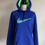 Nike  Therma Fit Royal Blue Hooded Pullover Top Photo 1