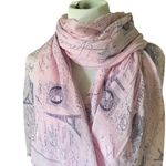 Elegant Baby Pink Paris themed Scarf Photo 1
