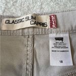 Levi Strauss & CO. Levi Strauss Khaki Tan Cotton/Spandex Cuffed Capri Cropped Pants Size 18 Photo 2