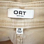 OAT | New York Jeans High Waist Wide Leg Crop Khaki Light Tan Raw Hem | 29, 8 Photo 7