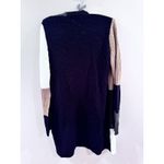 Fortune & Ivy Edwina Long Sleeve Colorblock Cardigan Size Medium Black Tan Ivory Photo 4