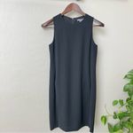 Vince  leather trim strapping black sheath dress with pockets, size 4, NWOT Photo 2