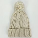 Forever 21 Cable-Knit Hat with Pom in Cream Photo 0