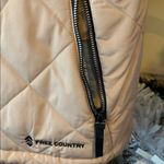 Free Country Puffer Vest Tan Reversible Frosted Sherpa Zip Ski Jacket Womens S  Photo 7