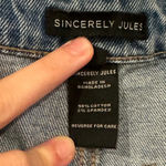 Sincerely Jules  Jean Size 29 Cargo Baggy Relaxed Fit Denim Pant Med Wash Cuff Photo 7