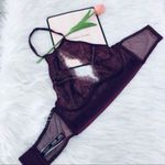 Victoria's Secret Purple Lace/Chain Lux Bralette S NWT Photo 4
