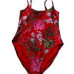 Old Navy Orange/Red Tropical One Piece Swimsuit Women's Size Small NWT 66-13 Photo 2