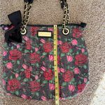 Betsey Johnson  Sequined Roses Purse Shoulder Bag Romantic Whimsical Flirty Fun Photo 11