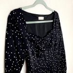 Altar'd State  Long Sleeve Fit & Flare Ruffle Star Mini Dress Black Small Fall Photo 3