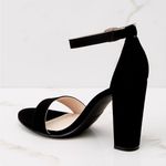 Bamboo Vegan Suede Ankle Strap Heels‎ Photo 4