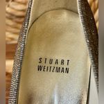 Stuart Weitzman Bronze Pyrite Nocturn Bowover Open Toe Pumps Size 8.5 Photo 11