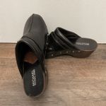 Michael Kors  Black Leather Studded Buckle Clog Mules Women's Size 8M Photo 5