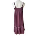 Free People  Babydoll Silk Midi Dress in Eggplant Photo 1
