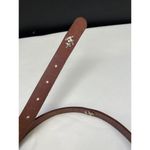 American Eagle AEO Women's Brown Genuine Leather Belt Bronze Oval Buckle Size M SKU 5864 Photo 5