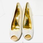 Jennifer Lopez Gold Rhinestone Peeptoe Stiletto Heels Photo 1