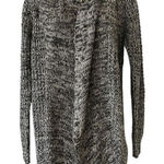 Long Sleeve Open Cardigan Gray Black Womens Size Small Photo 0