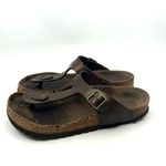 Birkenstock Gizeh Brown Leather Thong Sandals Women's 9 US Photo 1