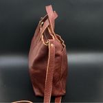 PLG PORTLAND Leather Goods “Almost Perfect” Mini Crossbody Zip Tote Bag Cognac Brown Photo 1
