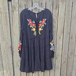 Free People  Embroidered Black Dress Photo 2