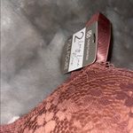 Daisy Fuentes NWT  Intimates Long Line Lace Bra 42D - Mauve/Rose/Rust Photo 2
