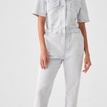 Faherty Blythe Jumpsuit Coverall Light Indigo Wash Denim size xs Photo 0