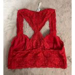 Free People  Women's Red Lace Racerback Bralette Size S Photo 1
