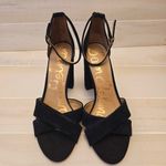Sam Edelman {11}  Yancy Block Heel Ankle Strap Sandals in Black Suede Photo 1