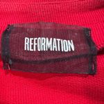 Reformation Caroline Lace Up Knit Red T-Shirt Mini Dress Women’s Small Photo 1