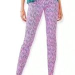 Lilly Pulitzer Kelly Mandevilla Slathouse Striped Low Rise Skinny Ankle Barbie Photo 0