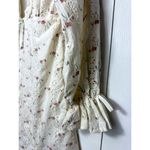 ASOS  Design Cream Pink Floral Eyelet Lace Mini Dress Blouson Sleeve Sz 6 Medium Photo 7