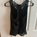Athleta  black bakasana racer back tank top. Mesh back Photo 6