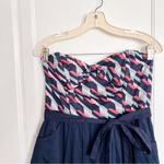 Anthropologie Maeve • Signal Flag Dress strapless mini sundress red white blue Photo 2
