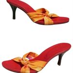 Donald Pliner Orange Tie Dye Mesh Elastic Leather Strappy Shoe Sandal $225 NIB Size 6.5 Photo 1