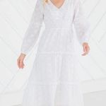 Sail To Sable Embroidered Pom Pom Midi Dress White Photo 0