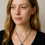 Women's Unbranded Black Iridescent Crystal Pendant Necklace One Size Photo 0