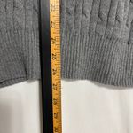 st. john's bay  Cable Knit Sweater Womens L Gray Turtleneck Preppy Academia Office Photo 7