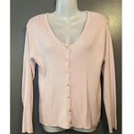 Kikit Sweater Womens Medium Faux Fur Collar Button Cardigan Removable Vintage St Pink Photo 4