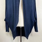ZARA  Collection 100% Linen Navy Blue Open Front Cardigan, Sz Medium Photo 2