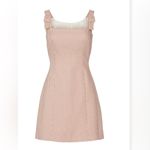 Alexachung Houndstooth Jacquard-Knit Mini Dress Jumper Buckled Straps Baby Pink Photo 7