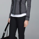 Lululemon Rare Define Jacket Parallel Stripe Black White / Black Size 6 - 2014 Photo 0