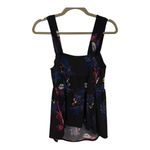 Torrid 00 (XL) Floral Ruched Tank Top Black Pink Empire Waist Sleeveless Plus Photo 1