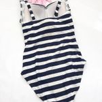 Niptuck Striped One Piece Swimsuit: Navy & White Nautical Beach Coastal Blue Size 4 Photo 4
