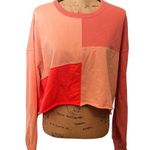 Wild Fable Pink Colorblock Cropped Long Sleeve Crew Neck Sweatshirt BRAND NEW Photo 5