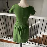 Ganni  Textured Green Short Sleeve Fit Flare Mini Dress XS Photo 2