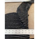 J.Jill Sweater Tunic Black White Striped Size Medium Petite Lightweight Photo 3