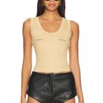 LADO BOKUCHAVA x REVOLVE Pierced Tank Top in Camel Medium New Womens Tan Photo 0