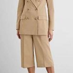 Iris  + Ink Dylan Camel Tan Double Breasted Blazer Photo 0