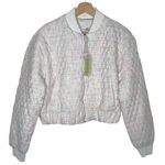 NEW BLANKNYC Women’s Luxury Clothing Bomber Jacket Size S White Photo 1
